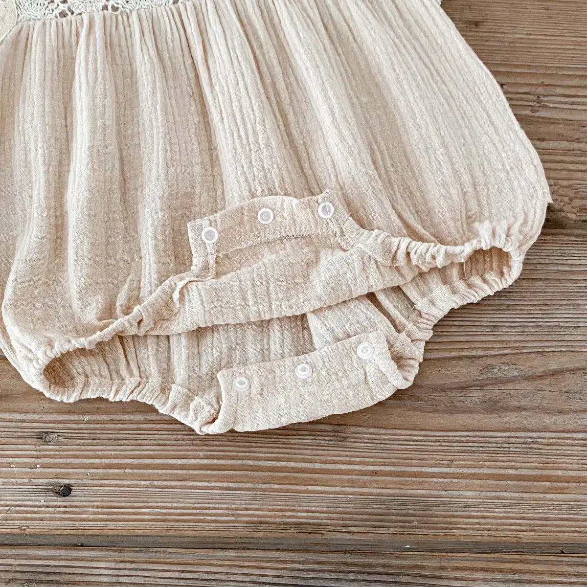 Girls Sleeveless Lace Onesie
