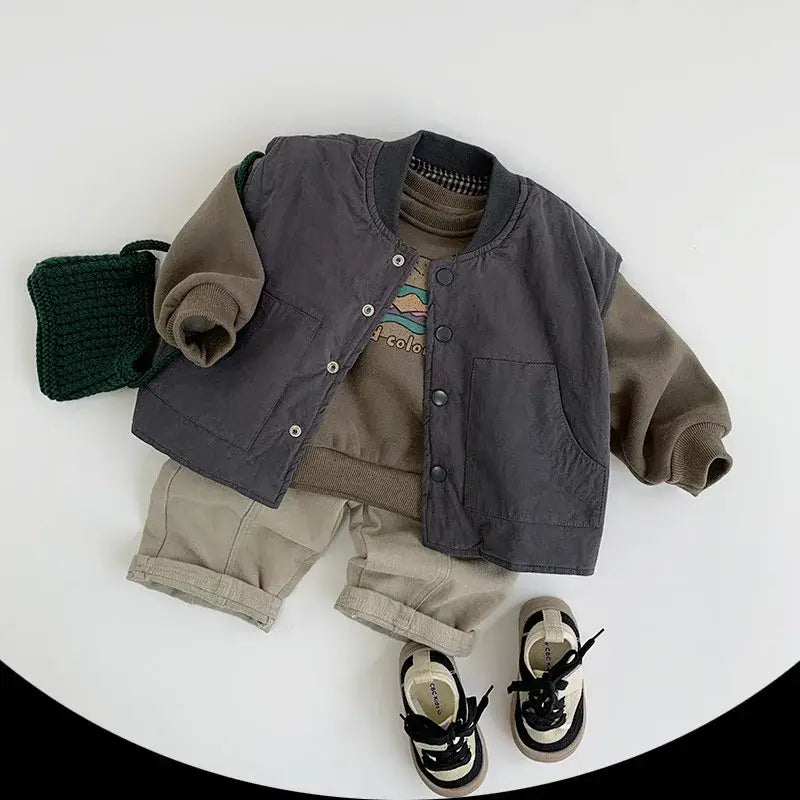 Snap-Button Winter Unisex Vest