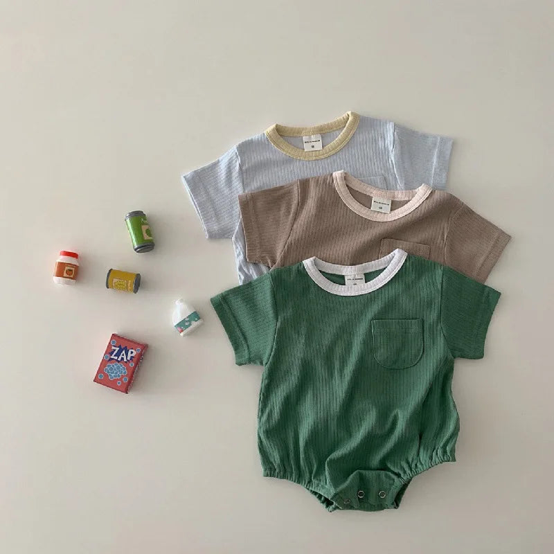 Solid Cool Sleeveless Romper & Onesie