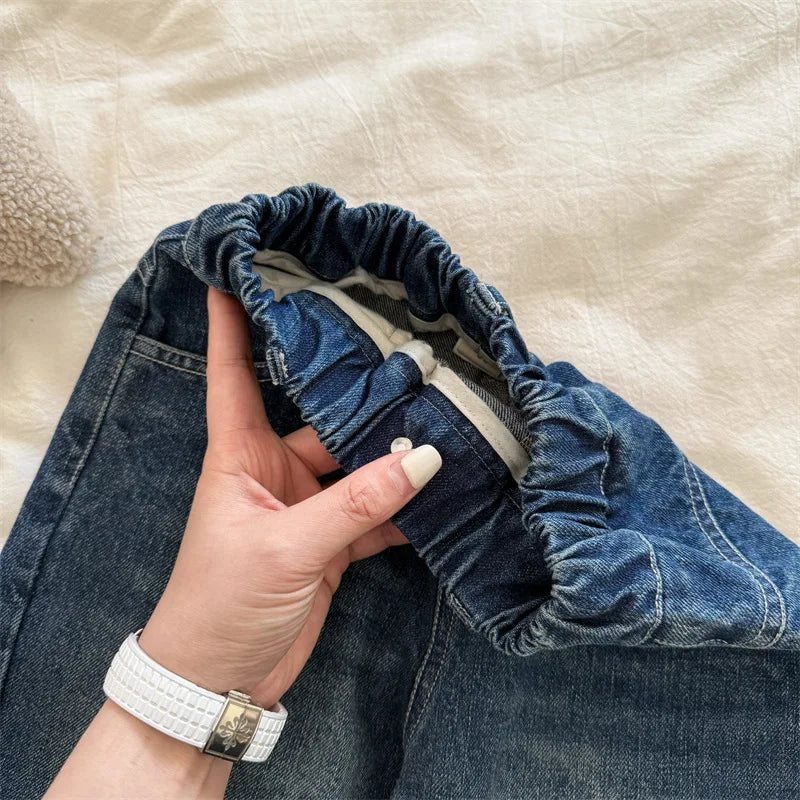 Ripped Patchwork Denim Pants