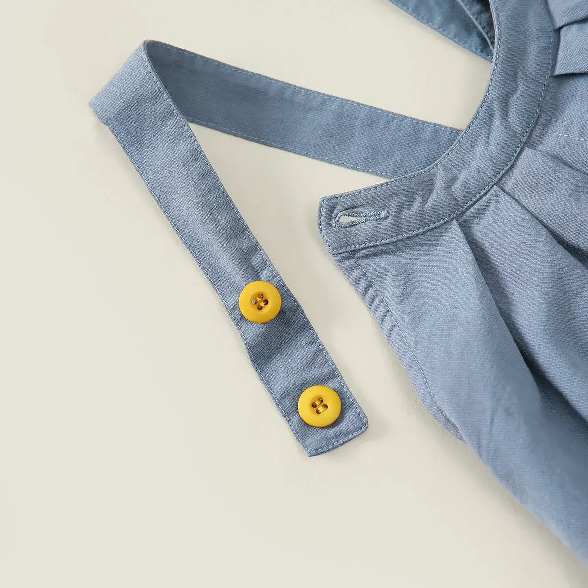 Girls' Solid Suspender Dress