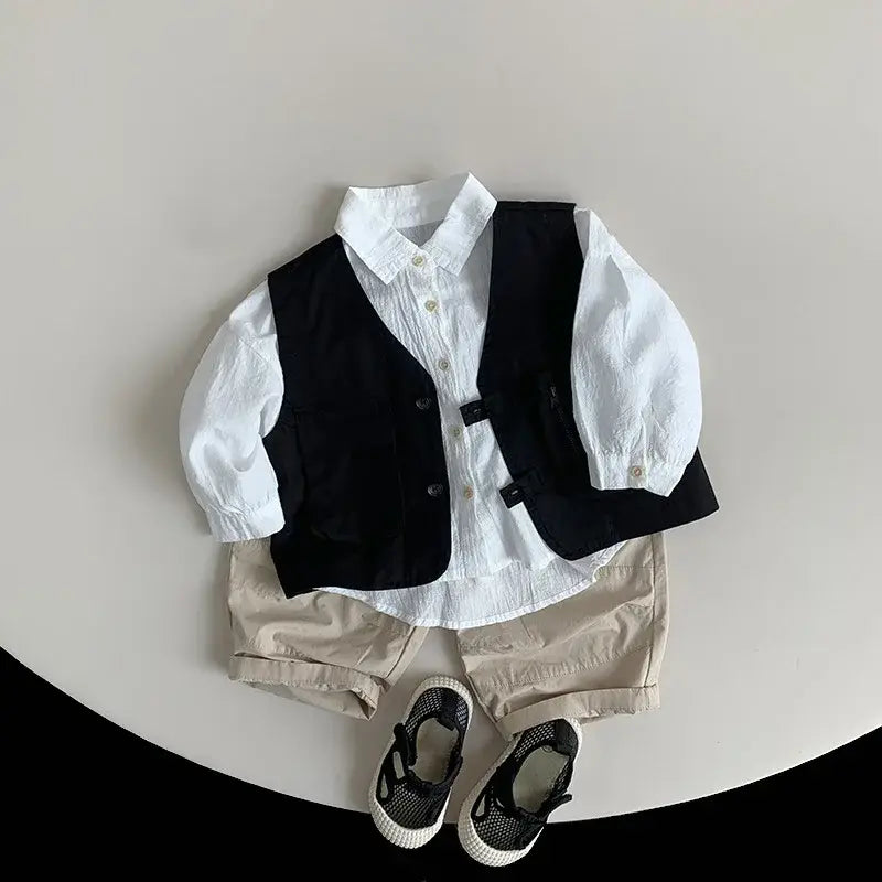 Long-Sleeved Lightweight Lapel Shirt