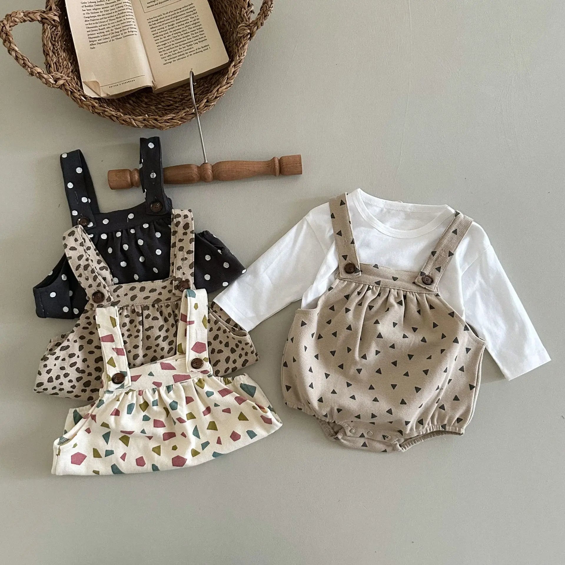 Patterned Sleeveless Onesie