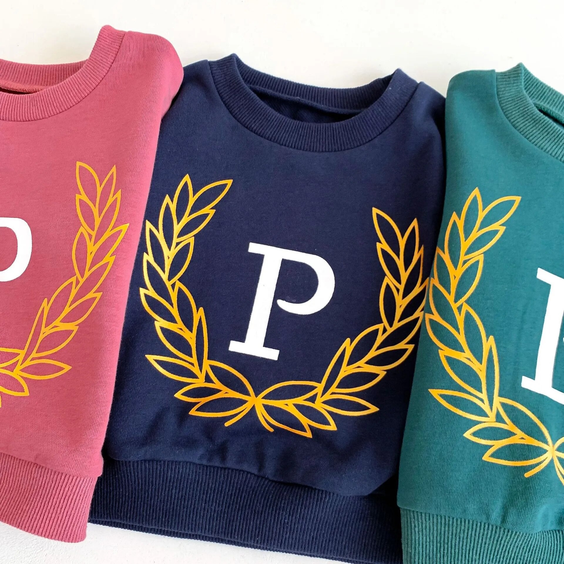 'P' Letter Print Jogger Set