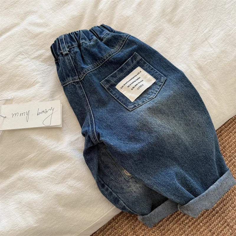 Ripped Patchwork Denim Pants