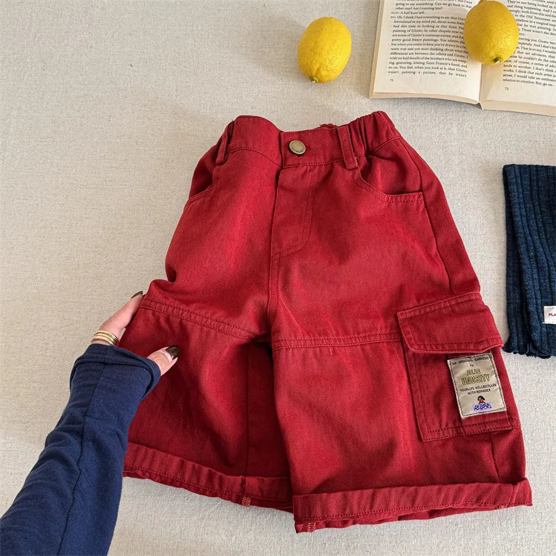Unisex Solid Cargo Pants