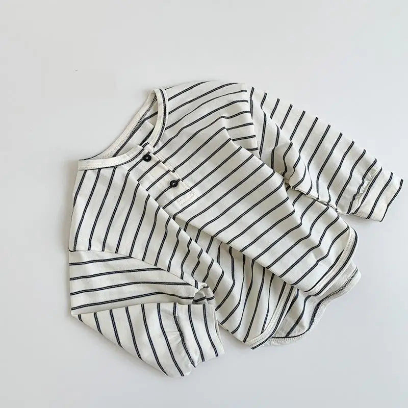 Striped Long-Sleeved Loose Tee