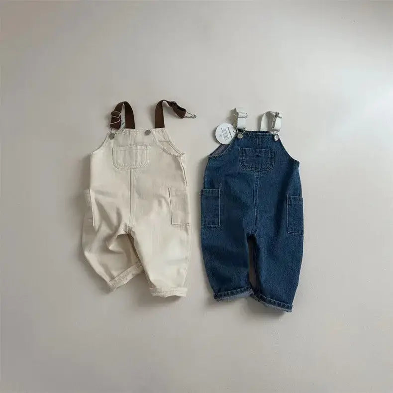 Cozy Cotton Denim Overalls for Babies