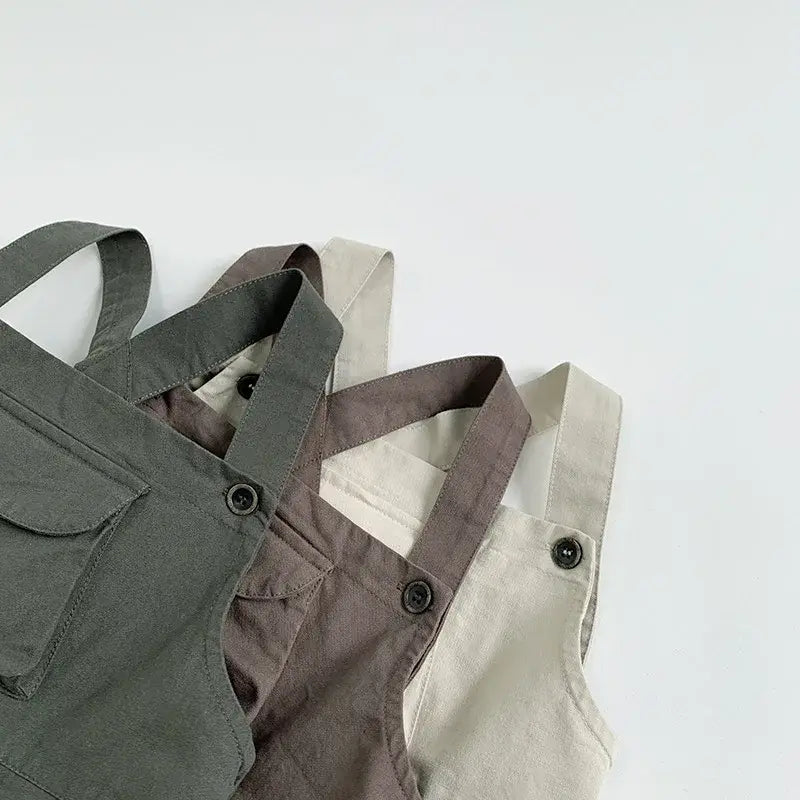 Children's Solid Vintage Overalls