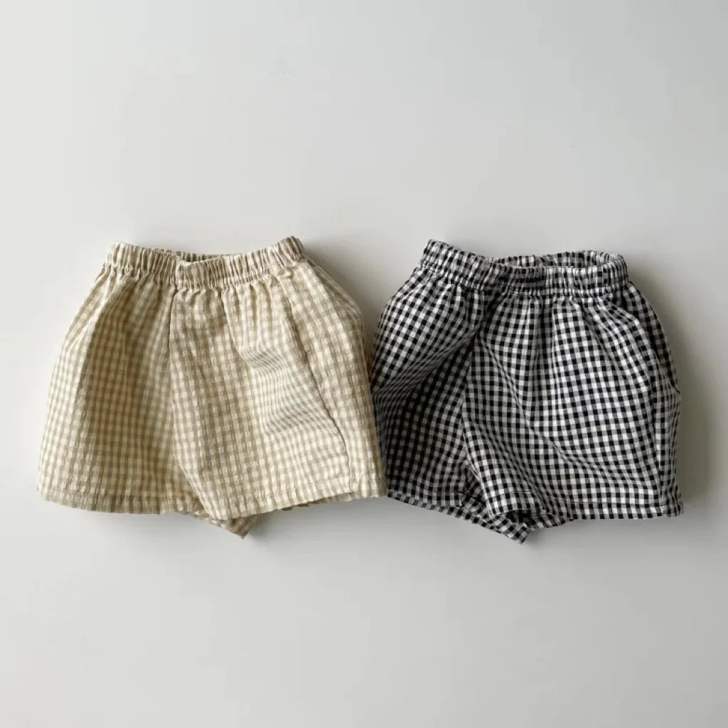 Unisex Breathable Plaid Shorts