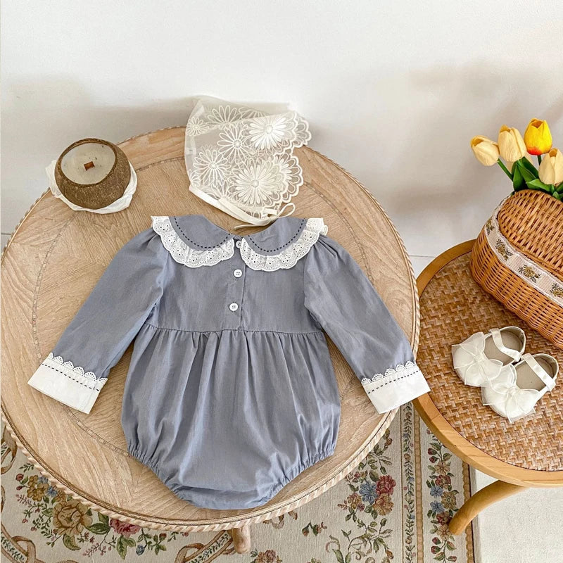 Lace Doll-Collar Onesie