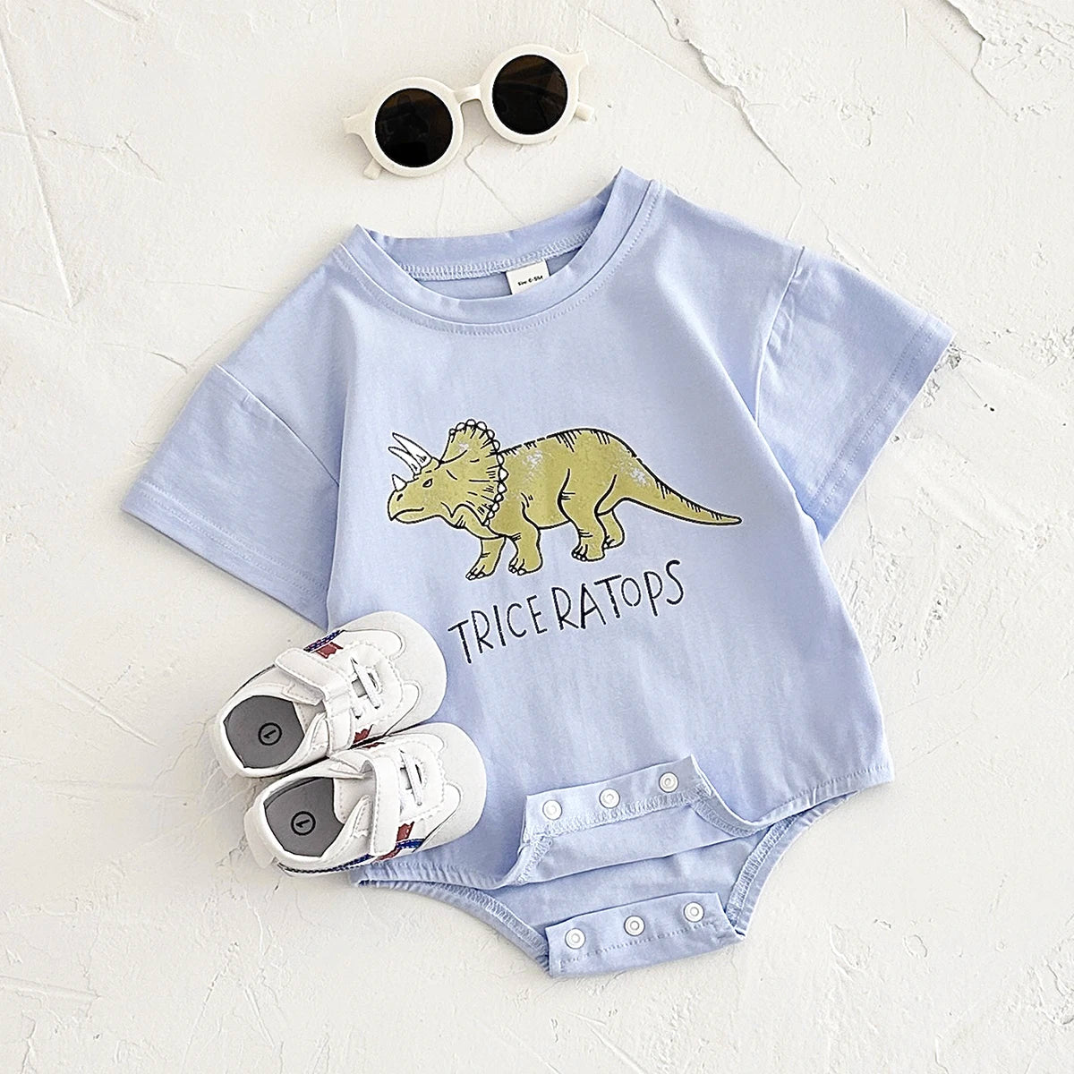 Dinosaur Print Short Sleeve Onesie