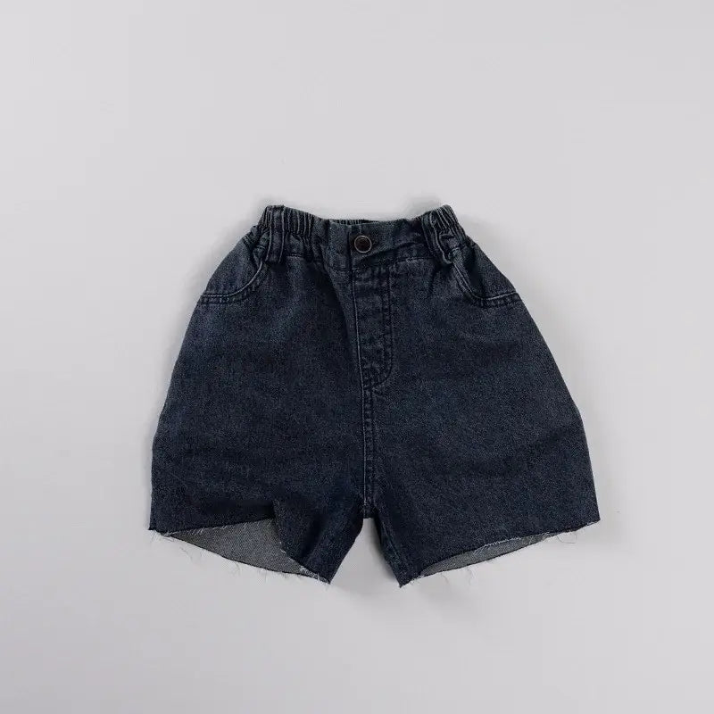 Soft Solid Denim Shorts