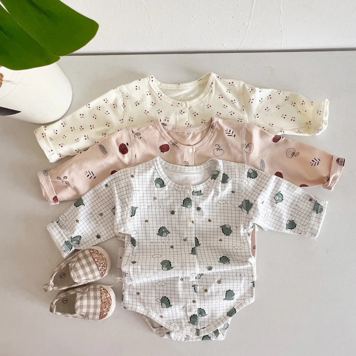Long Sleeve Cartoon Print Onesie
