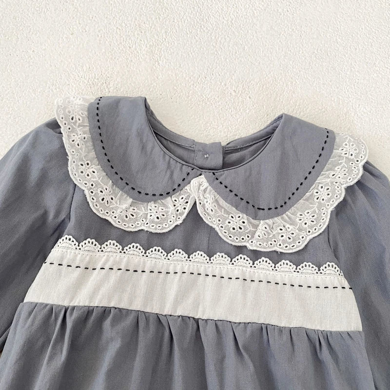 Lace Doll-Collar Onesie