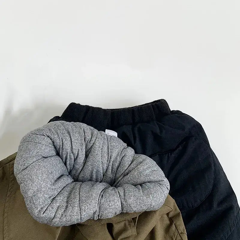 Unisex Winter Padded Solid Pants
