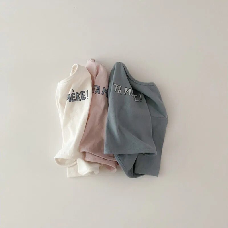 Long-Sleeved Letter Print T-Shirt