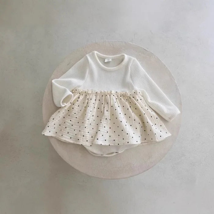 Girls Polka Dot Dress Onesie