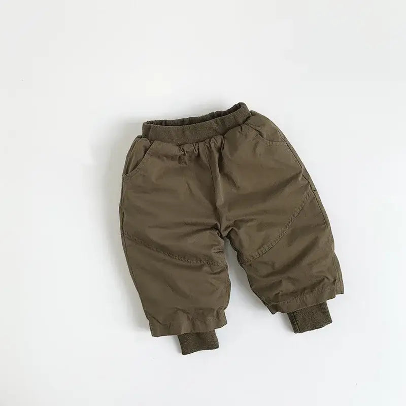 Unisex Winter Padded Solid Pants