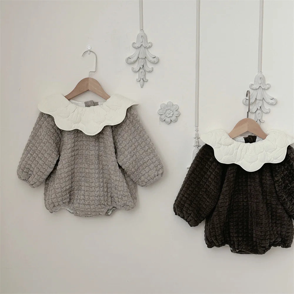 Girls' Double-Layer Long-Sleeve Onesie