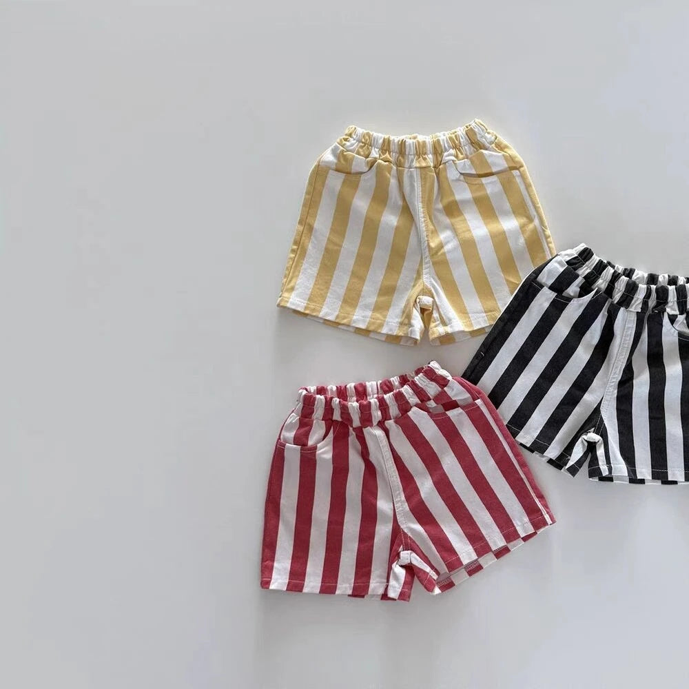 Trendy Striped Unisex Shorts