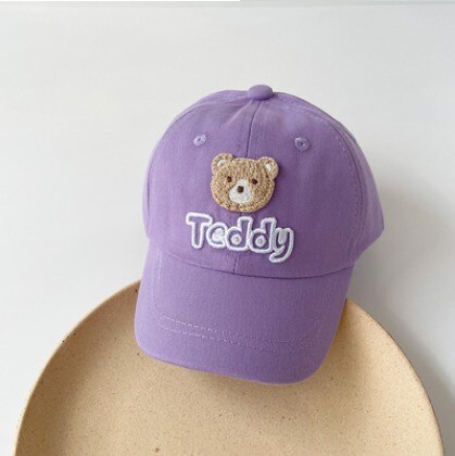 Cute Bear Embroidered Kids Baseball Cap
