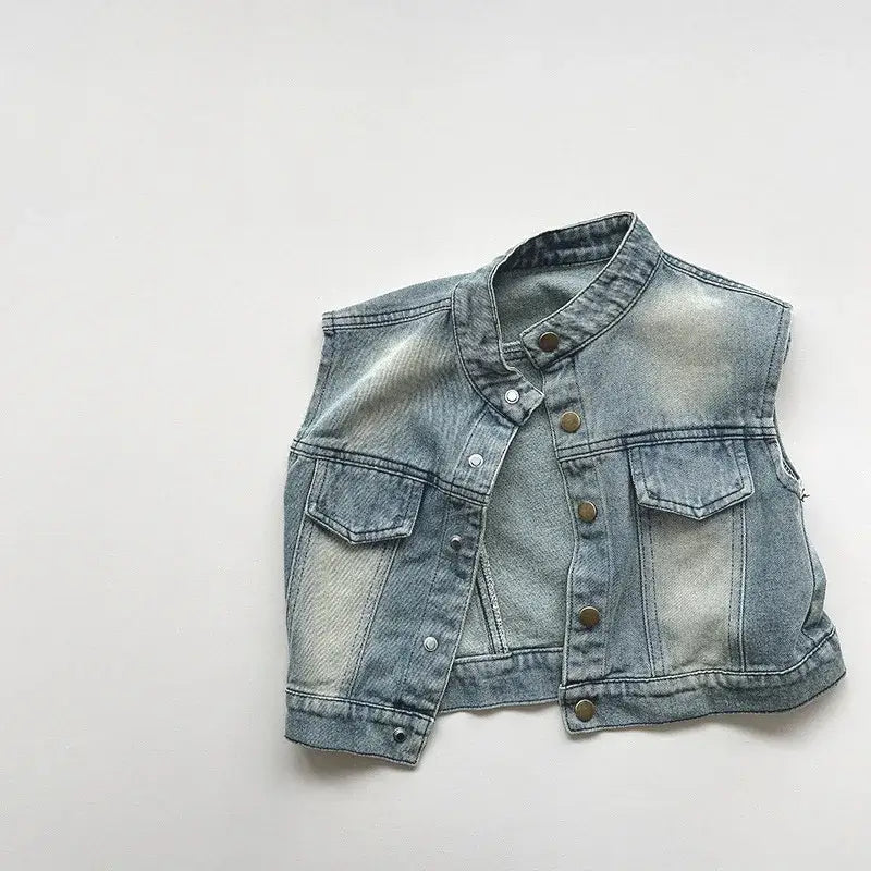 Light Wash Denim Vest
