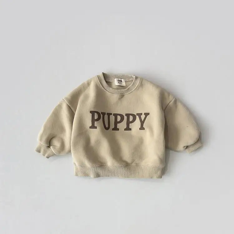 Cute 'PUPPY' Long-Sleeve Casual Sweatshirt