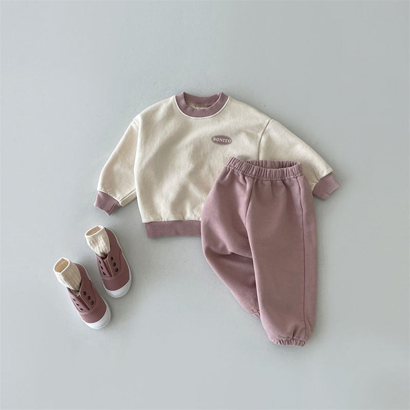 Autumn Letter Print Jogger Set