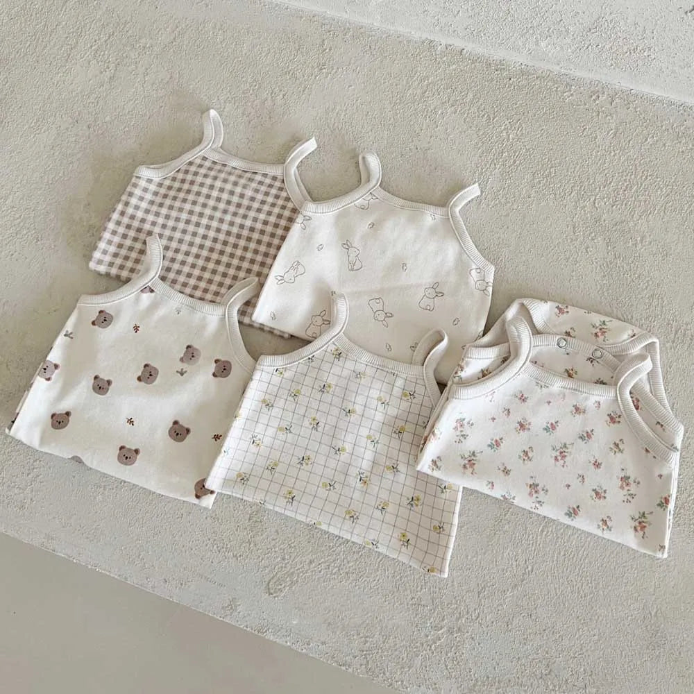 Sleeveless Print Onesie