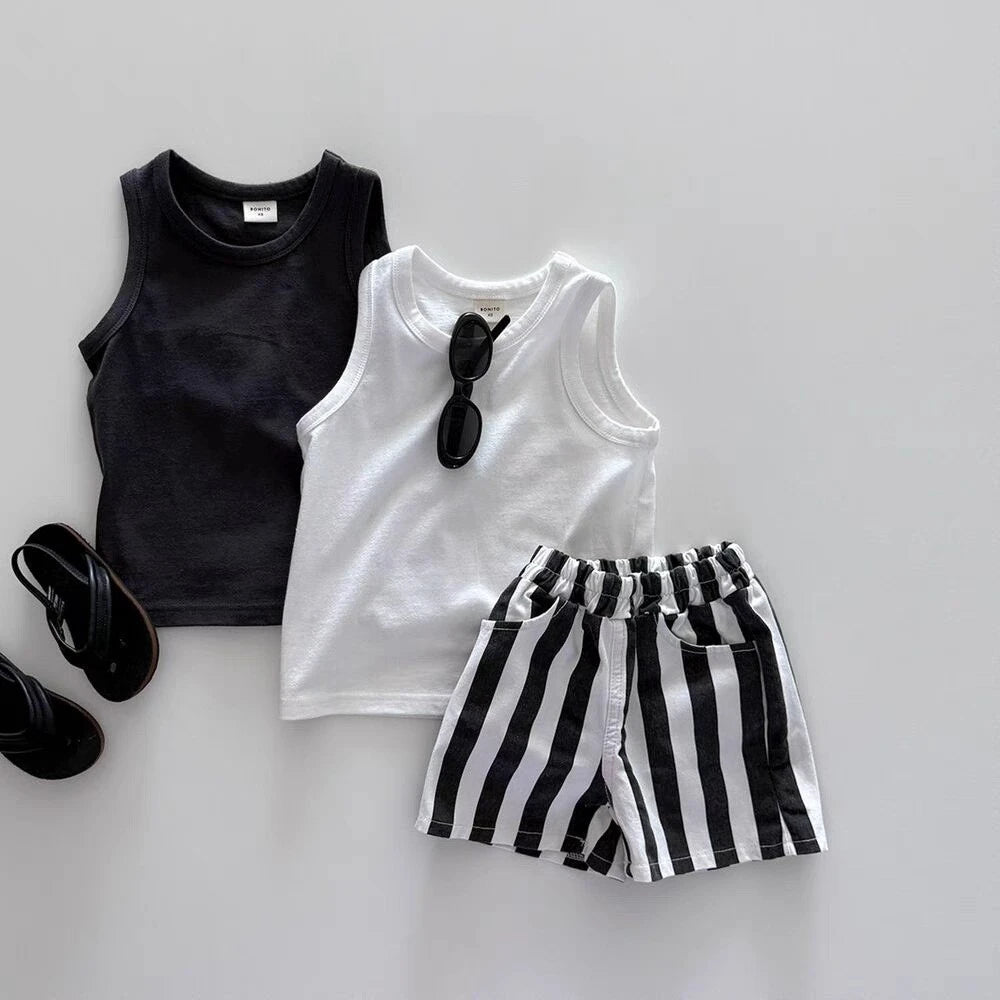 Trendy Striped Unisex Shorts