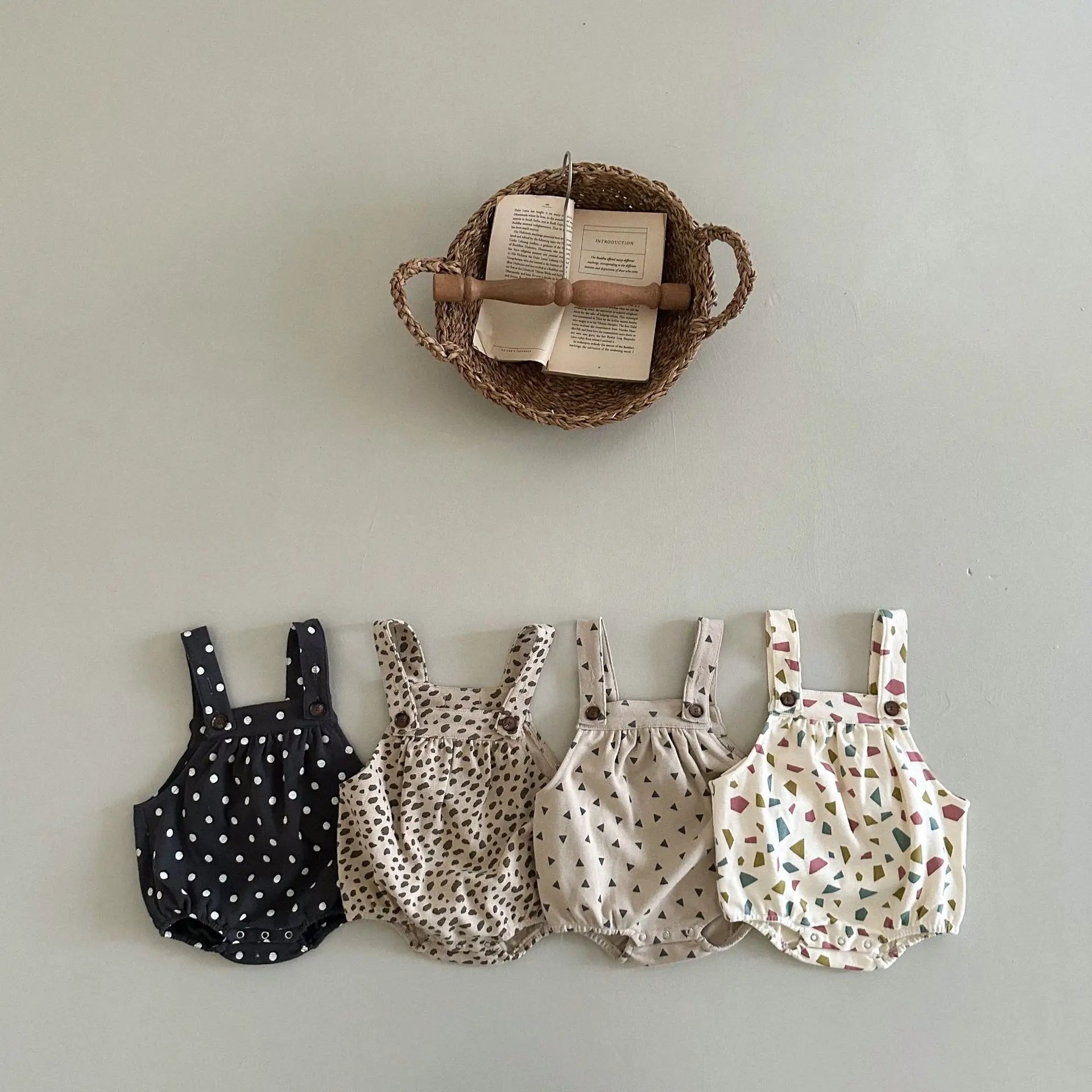Patterned Sleeveless Onesie