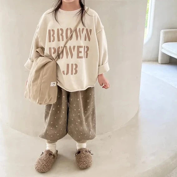 Letter-Print Vintage Sweatshirt