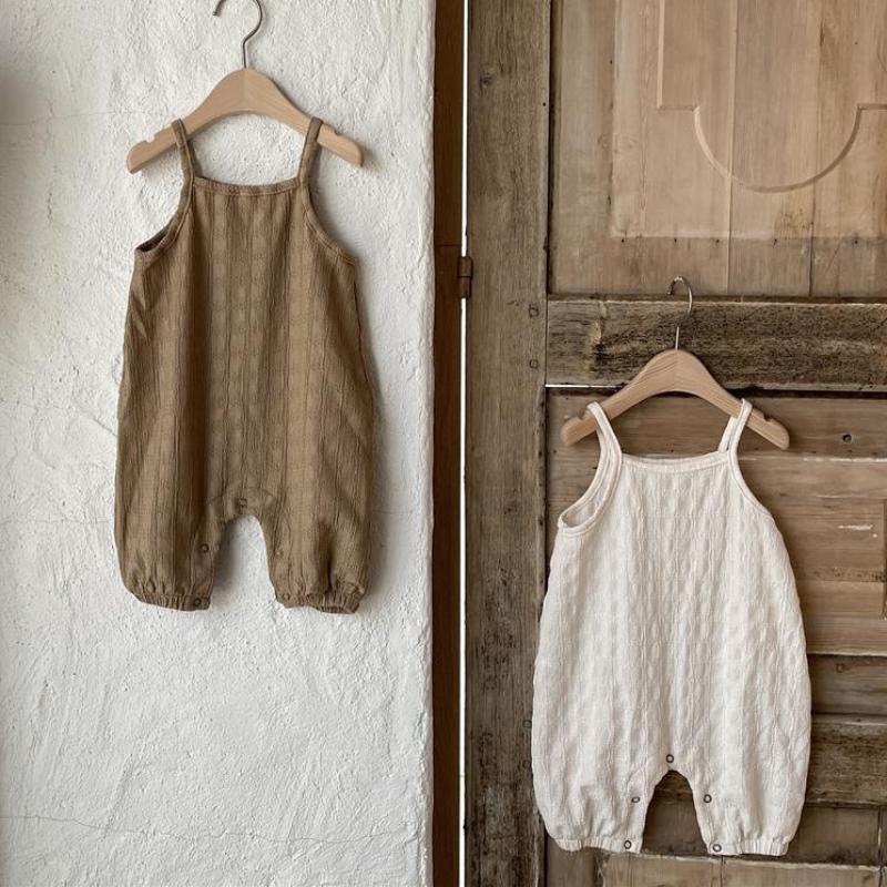 Simple Solid Sling Romper
