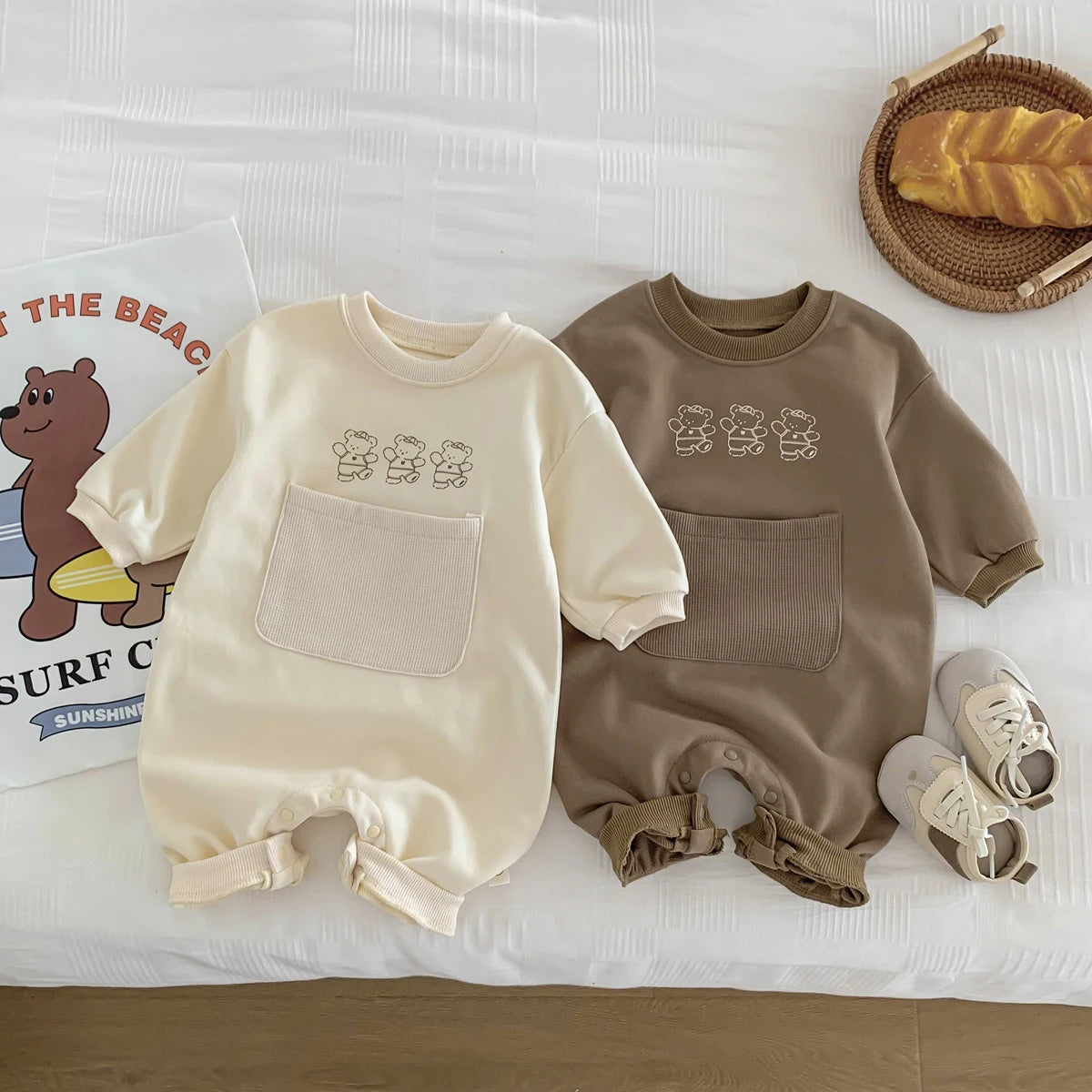 Three Little Bears Long Sleeve Romper