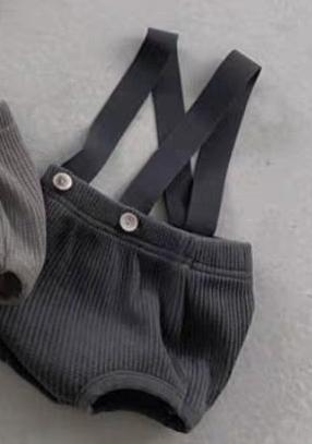 Ribbed Overalls Shorts