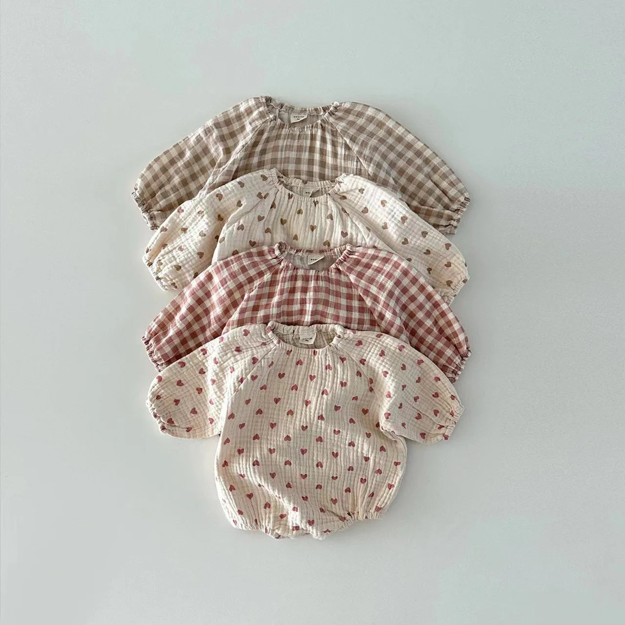 Cute Patterned Long-Sleeved Onesie