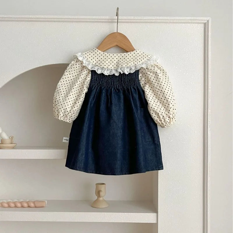 Girls Denim Halter Dress