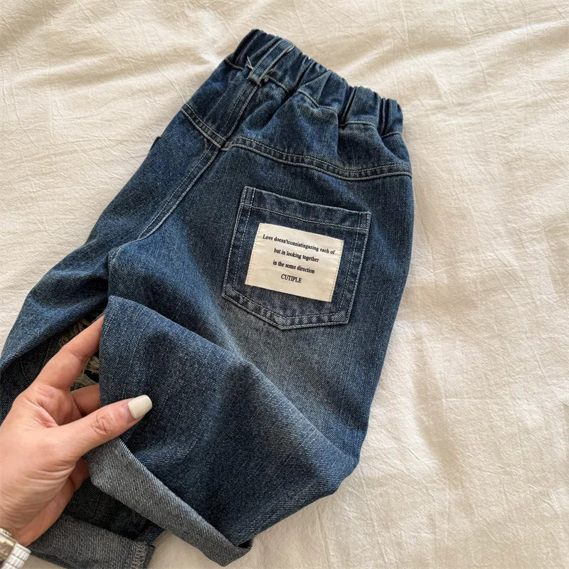 Ripped Patchwork Denim Pants