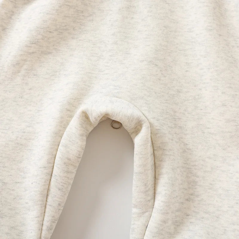 Thick Long-Sleeved Letter Romper