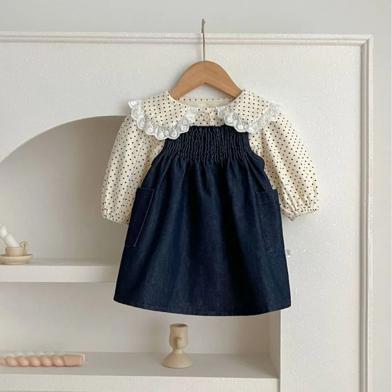 Girls Denim Halter Dress