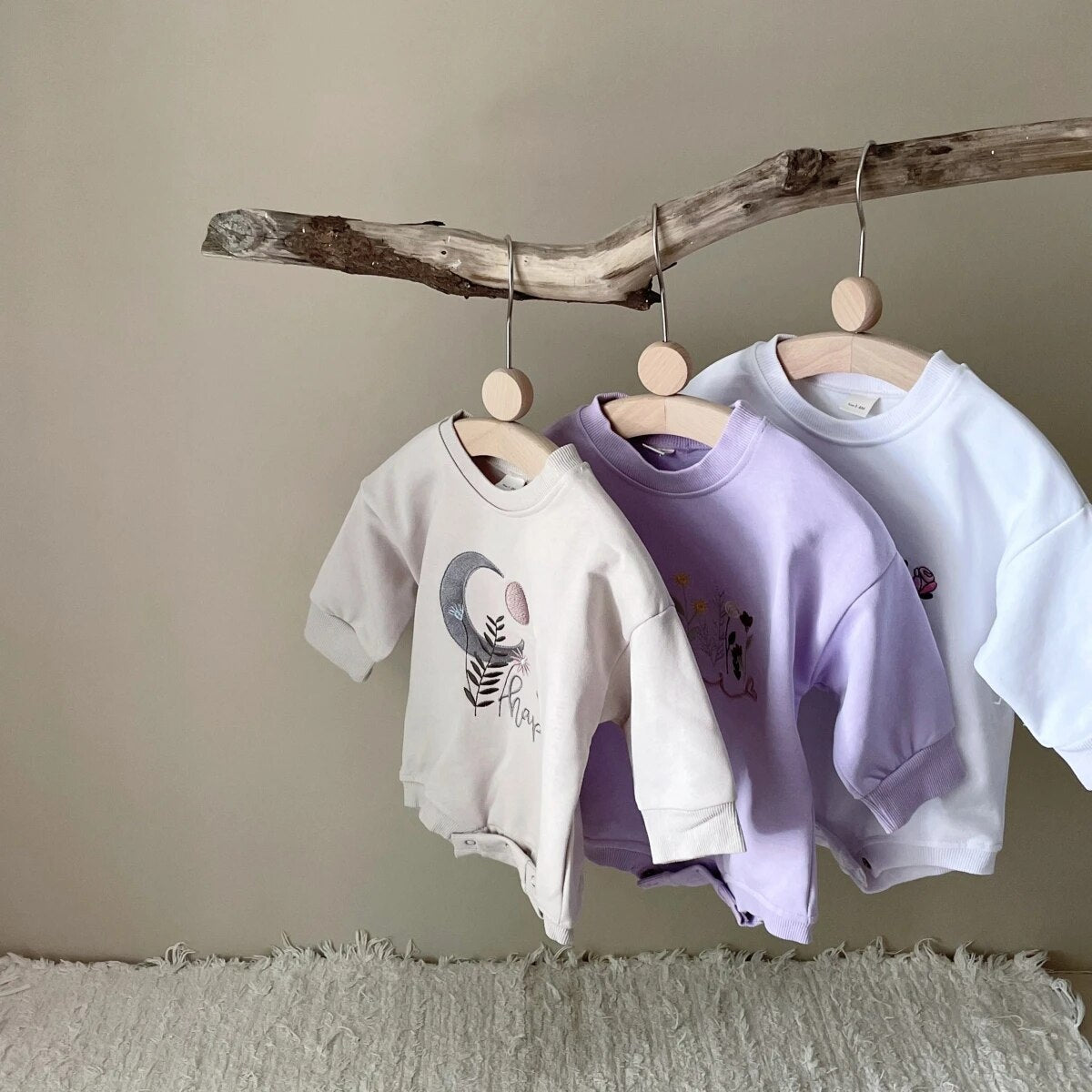 Embroidered Flower Onesie