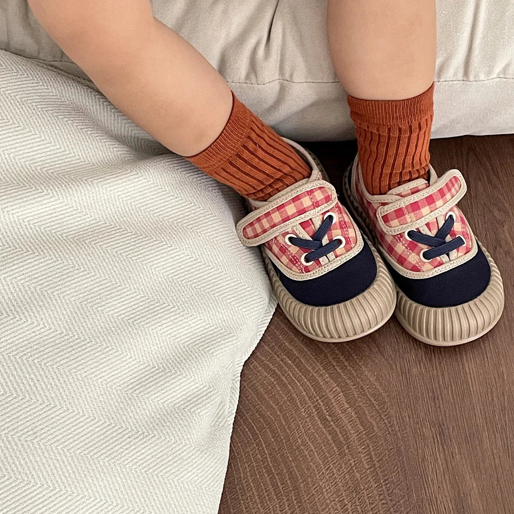 Color-Block Velcro Canvas Shoes