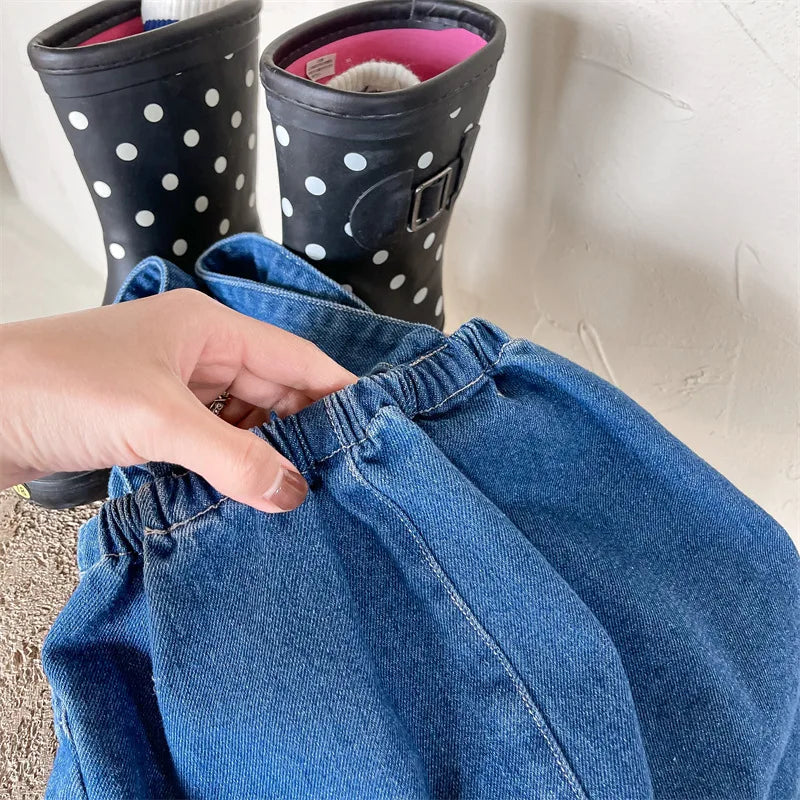 Kids Denim Shorts Overalls