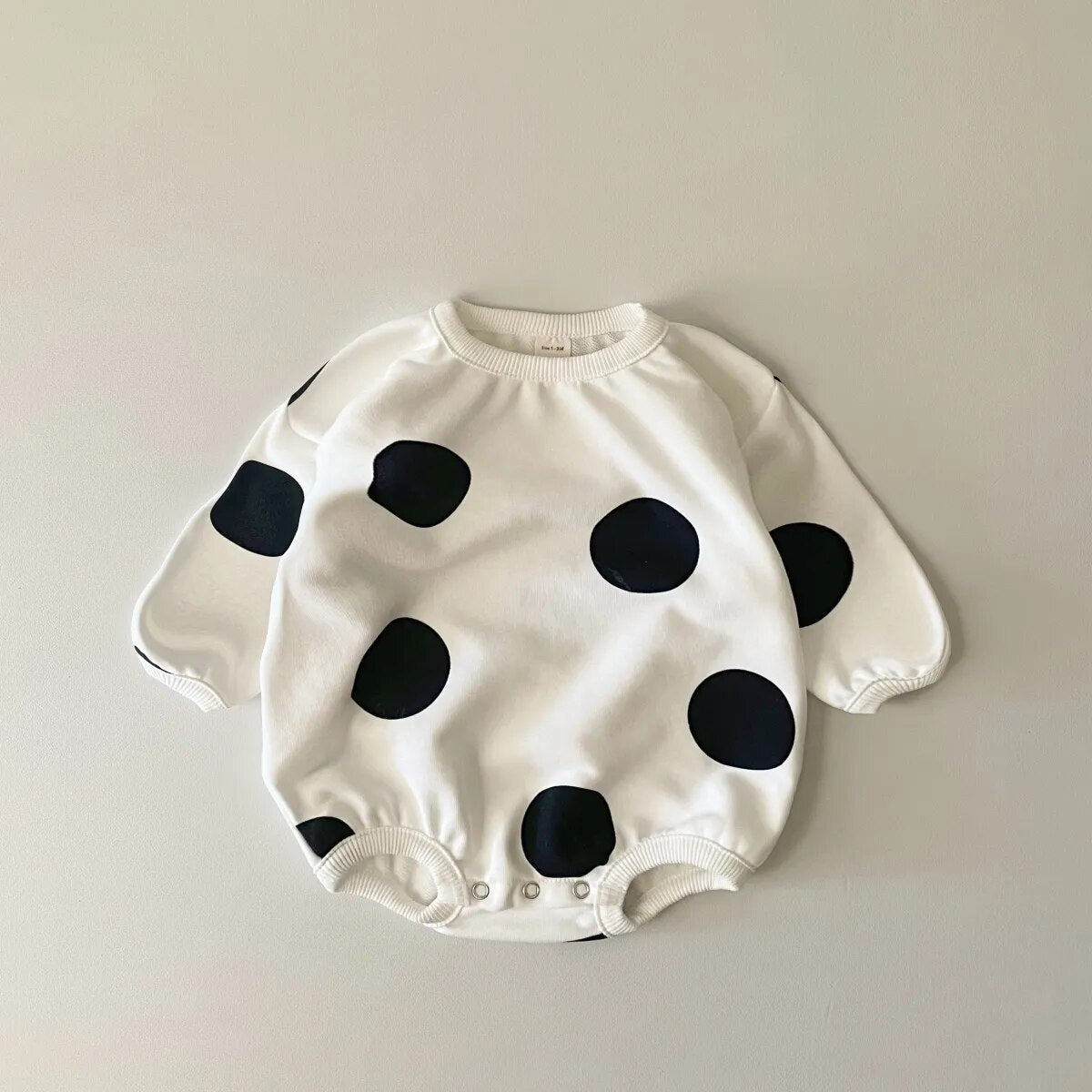 Polka Dot Long-Sleeved Onesie