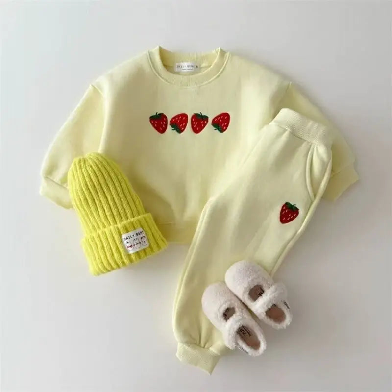Cute Strawberries Jogger Set