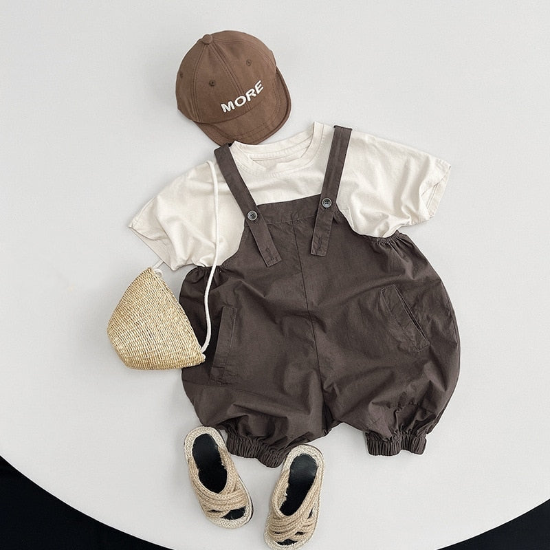 Loose Solid Overalls
