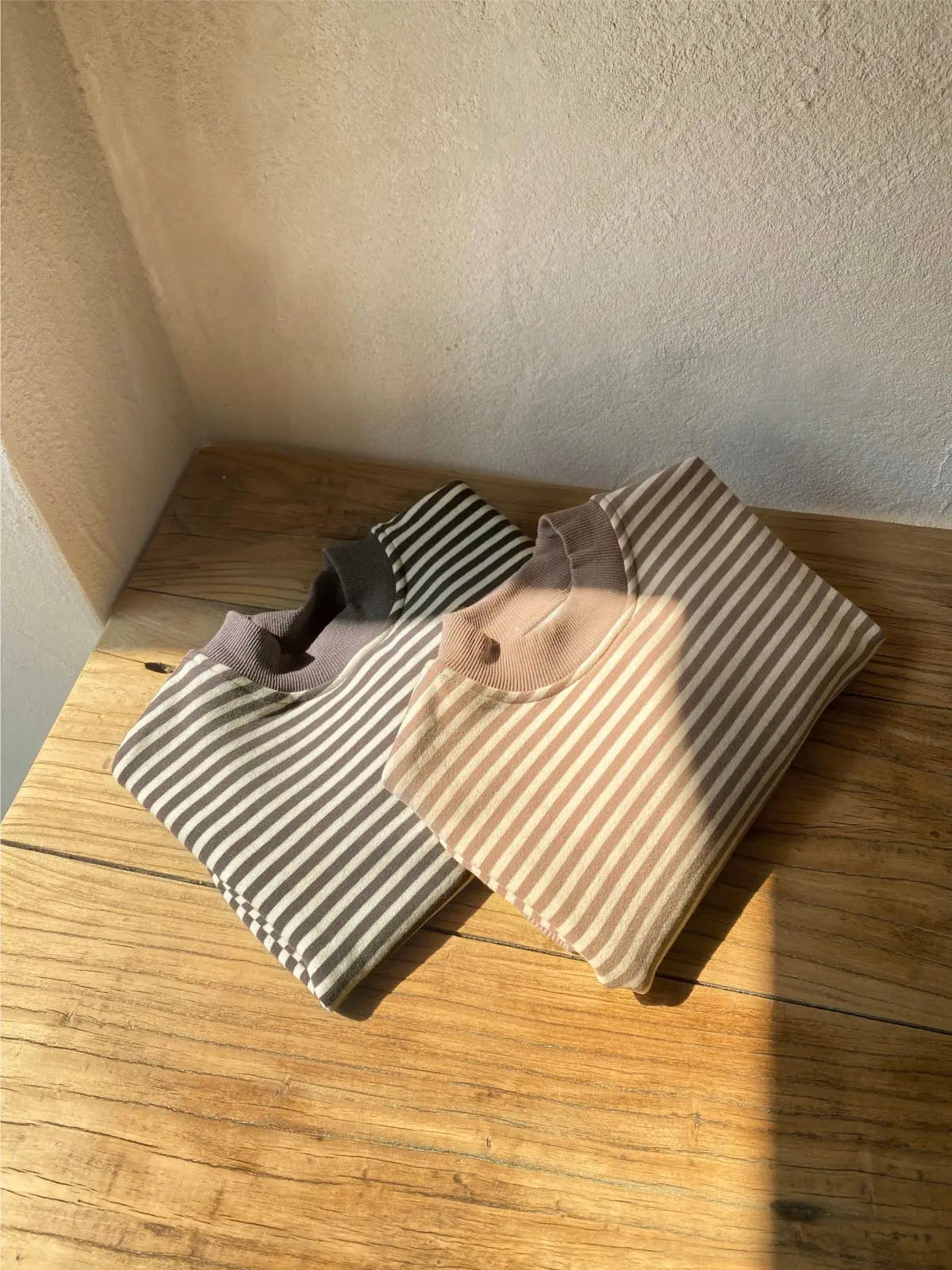 Winter Fleece-Lined  Striped Onesie
