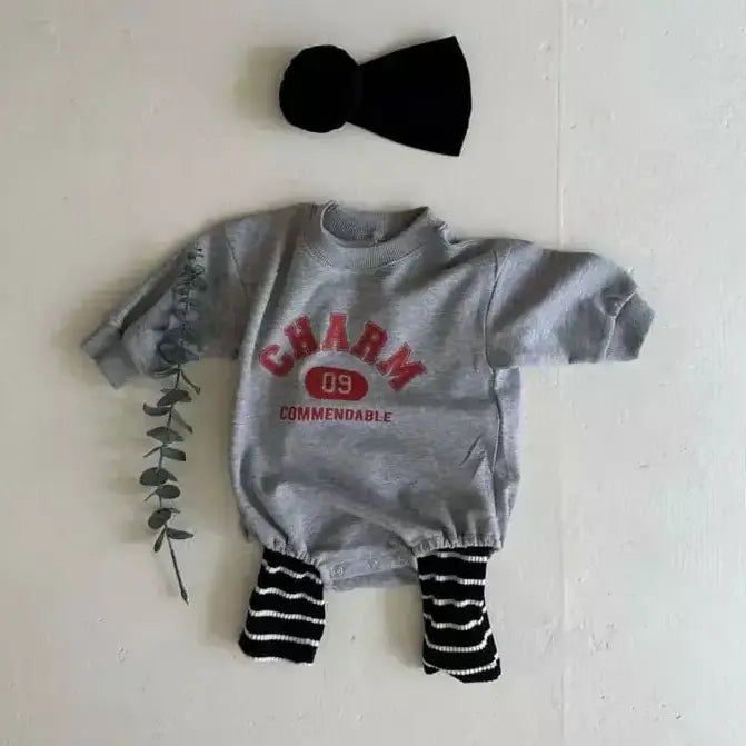 "CHARM" Long-Sleeved Onesie