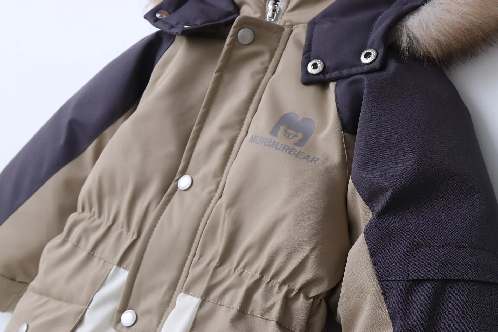 Color-Block Hooded Thick Snowsuit